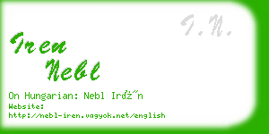 iren nebl business card